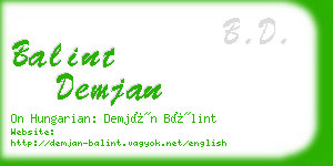 balint demjan business card